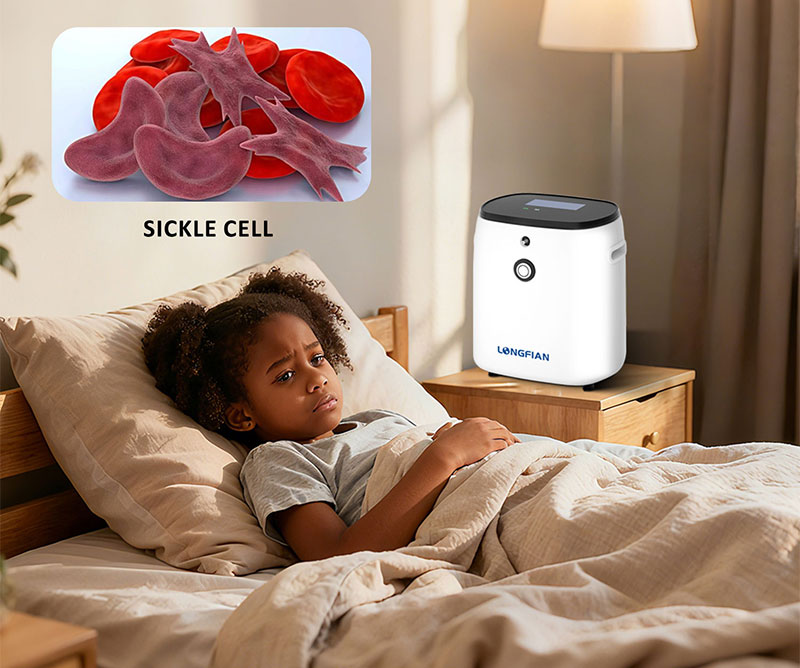2L oxygen concentrator for sickle cell disease makes travel easy